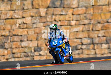 Aragon, Espagne. Sep 20, 2019. SERGIO GARCIA (11) de l'Espagne et Estrella Galicia 0,0 pendant la moto 3 libres 1 de Grand Prix theAragon à Motorland Aragón racetrack à Alcañiz, Espagne le 20 septembre 2019 (Photo : Alvaro Sanchez) Cordon Cordon Crédit : Presse Presse/Alamy Live News Crédit : CORDON PRESS/Alamy Live News Banque D'Images