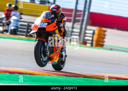 Aragon, Espagne. Sep 20, 2019. MIKA KALLIO (82) de la Finlande et Red Bull KTM Factory au cours de la pratique libre 1 MOTO GP Grand Prix d'theAragon à Motorland Aragón racetrack à Alcañiz, Espagne le 20 septembre 2019 (Photo : Alvaro Sanchez) Cordon Cordon Crédit : Presse Presse/Alamy Live News Crédit : CORDON PRESS/Alamy Live News Banque D'Images