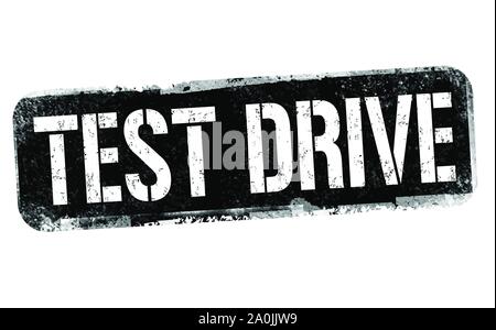 Test drive signer ou apposer sur fond blanc, vector illustration Illustration de Vecteur