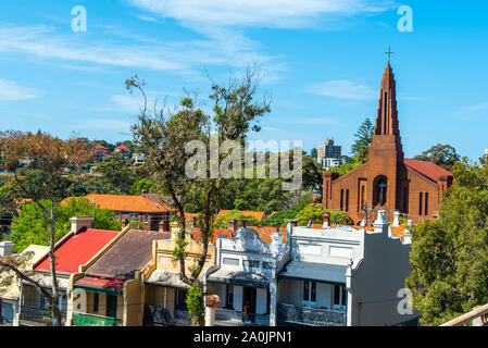 Vue de la façade de l'édifice de l'église, Sydney, Australie Banque D'Images