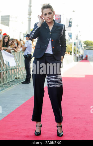 San Sebastian, Espagne. Sep 20, 2019. Kristen Stewart à la 'Seberg' Premiere pendant le 67e festival du Film de San Sebastian au théâtre Victoria Eugenia de San Sebastian, Espagne. Le 20 septembre 2019. Credit : MediaPunch Inc/Alamy Live News Banque D'Images