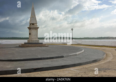 La pierre de la mémoire, du patrimoine monument de Sao Luis do Maranhao Banque D'Images