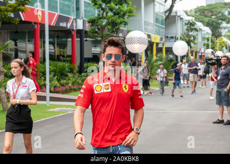 Singapour. Sep 20, 2019. Marina Bay Street Circuit, Singapour, GP de Formule 1, Charles Leclerc : Crédit Photos Pro/Alamy Live News Banque D'Images