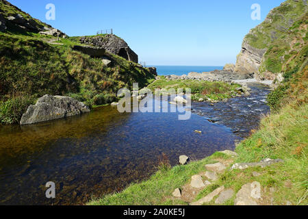 La bouche de Heddon, Devon, Angleterre Banque D'Images