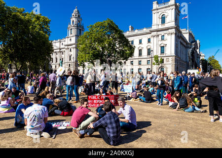 20 septembre 2019, Londres, Royaume-Uni - le climat mondial grève dans Westminster Banque D'Images