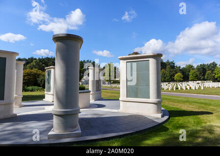 L'Brookwood Memorial 1914-1918 dans les cimetières militaires au cimetière de Brookwood, Pirbright, Woking, Surrey, Angleterre du Sud-Est, Royaume-Uni Banque D'Images