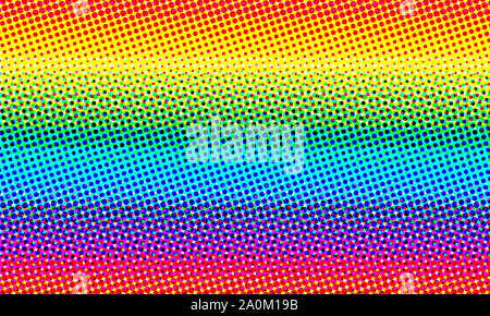 Pop Art abstrait illustration bannière sur fond dégradé de couleur. L'affiche moderne. Motif géométrique. Graphique. Vecteur. Bannière de la bande dessinée. Creative.lumineux. Banque D'Images