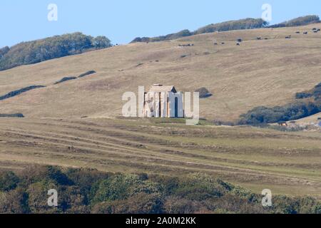 Abbotsbury, Dorset, UK. Sep 20, 2019. Météo britannique. Vue sur St Catherine's Chapel à Abbotsbury dans Dorset sur un autre jour d'automne chaud et ensoleillé. Crédit photo : Graham Hunt/Alamy Live News Banque D'Images