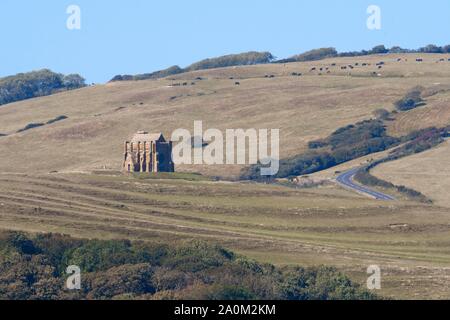 Abbotsbury, Dorset, UK. Sep 20, 2019. Météo britannique. Vue sur St Catherine's Chapel à Abbotsbury dans Dorset sur un autre jour d'automne chaud et ensoleillé. Crédit photo : Graham Hunt/Alamy Live News Banque D'Images