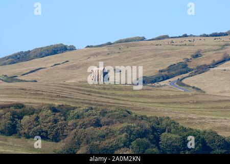 Abbotsbury, Dorset, UK. Sep 20, 2019. Météo britannique. Vue sur St Catherine's Chapel à Abbotsbury dans Dorset sur un autre jour d'automne chaud et ensoleillé. Crédit photo : Graham Hunt/Alamy Live News Banque D'Images