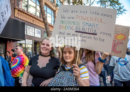 San Francisco, USA. 20 Septembre, 2019. Grève des étudiants pour les mois de mars, l'une des nombreuses grèves climatique mondial en ce jour dans le monde entier. Credit : Shelly Rivoli Banque D'Images