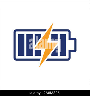 Logo de l'électricité, l'ampoule électrique vecteur conception logo et l'icône Modèle. Concept créatif lampe design logo template, icône représentant un éclair dans le vecteur. La foudre Banque D'Images