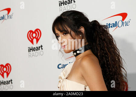 Las Vegas, États-Unis. 20Sep 2019. Singer Camila Cabello arrive pour l'iHeartRadio Music Festival à la T-Mobile Arena de Las Vegas, Nevada le 20 septembre 2019. Photo de James Atoa/UPI UPI : Crédit/Alamy Live News Banque D'Images