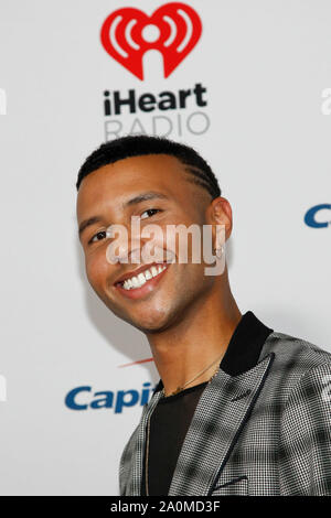 Las Vegas, États-Unis. 20Sep 2019. Singer Rayvon Owen arrive pour l'iHeartRadio Music Festival à la T-Mobile Arena de Las Vegas, Nevada le 20 septembre 2019. Photo de James Atoa/UPI UPI : Crédit/Alamy Live News Banque D'Images