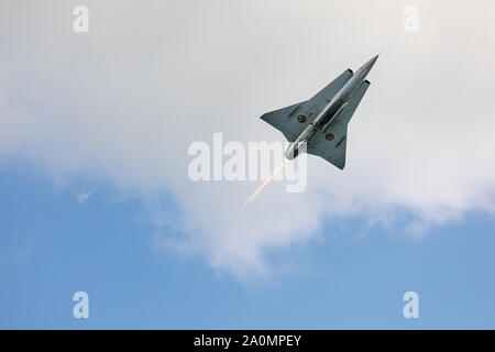 Air Festival International de Bournemouth, 20019 SAAB J-35 Draken Banque D'Images