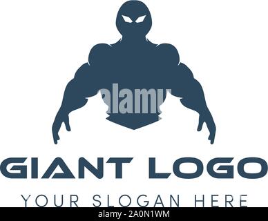 des logos géants comme le robot super-héros Illustration de Vecteur