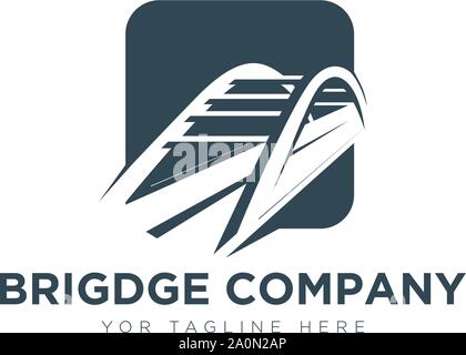Logo de Bridge Company pour logo de bâtiment de l'entrepreneur Illustration de Vecteur
