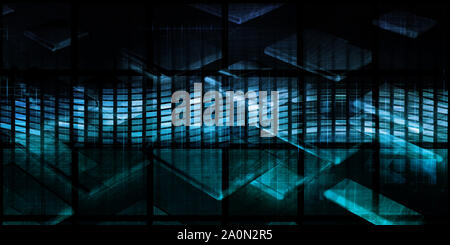 Technologie futuriste portail avec les technologies de rupture numérique Banque D'Images