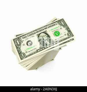 Pile de billets en dollars américains Banque D'Images