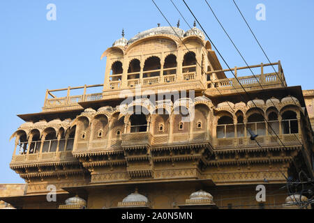 Haveli à l'intérieur Fort d'or à Jaisalmer dans le Rajasthan, Inde Banque D'Images