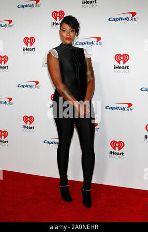 Singer Noelle Scaggs de Fitz et la colère arrive pour l'iHeartRadio Music Festival à la T-Mobile Arena de Las Vegas, Nevada le Vendredi, Septembre 20, 2019. Photo de James Atoa/UPI Banque D'Images