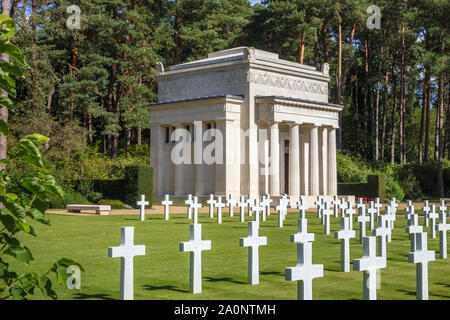 Chapelle du Souvenir dans la section américaine de les cimetières militaires au cimetière de Brookwood, Pirbright, Woking, Surrey, Angleterre du Sud-Est, Royaume-Uni Banque D'Images