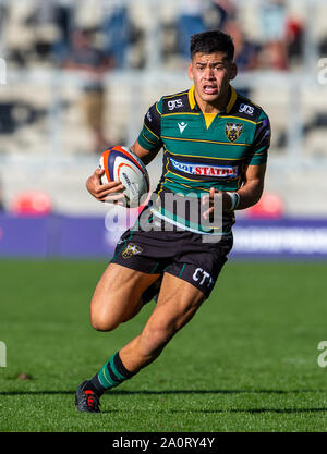 Salford, Royaume-Uni. 21 septembre 2019, Stade AJ Bell, Salford, Greater Manchester, Angleterre ; Premiership Anglaise, Rugby Sale Sharks contre Northampton Saints ; Connor Tupai de Northampton Saints : Action Crédit Plus Sport Images/Alamy Live News Banque D'Images