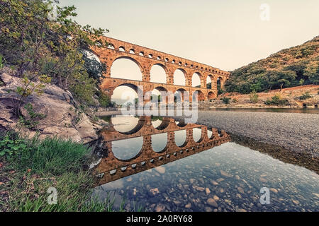 Pont du Gard en France, un site du patrimoine mondial de l'UNESCO