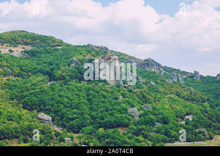 Les météores de la ville, République grecque. Les montagnes et les lieux de culte, l'église et de sanctuaires. 12. Septembre 2019. Photos de voyage. Banque D'Images