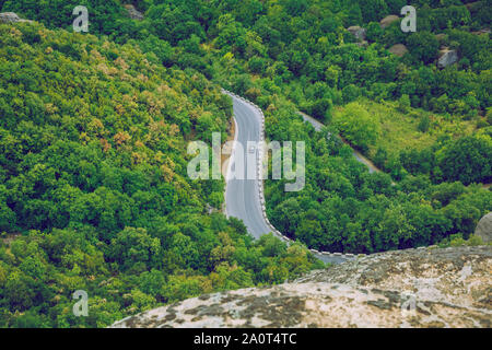 Les météores de la ville, République grecque. Grandes montagnes et des lieux de culte et sanctuaires. 12. Septembre 2019. Photos de voyage. Banque D'Images