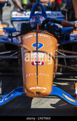 Salinas, Californie, USA. Sep 20, 2019. SCOTT DIXON (9) d'Auckland, Nouvelle-Zélande pratiques pour le Grand Prix de Firestone à Monterey Weathertech Raceway Laguna Seca à Salinas, en Californie. (Crédit Image : © Walter G Arce Sr meule Medi/ASP) Banque D'Images