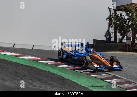 Salinas, Californie, USA. Sep 20, 2019. SCOTT DIXON (9) d'Auckland, Nouvelle-Zélande pratiques pour le Grand Prix de Firestone à Monterey Weathertech Raceway Laguna Seca à Salinas, en Californie. (Crédit Image : © Walter G Arce Sr meule Medi/ASP) Banque D'Images