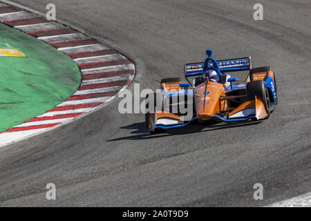 Salinas, Californie, USA. Sep 20, 2019. SCOTT DIXON (9) d'Auckland, Nouvelle-Zélande pratiques pour le Grand Prix de Firestone à Monterey Weathertech Raceway Laguna Seca à Salinas, en Californie. (Crédit Image : © Walter G Arce Sr meule Medi/ASP) Banque D'Images