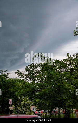 Les nuages de tempête plus Hufnagle Lewisburg, Pennsylvanie, Parc Banque D'Images