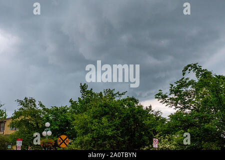 Les nuages de tempête plus Hufnagle Lewisburg, Pennsylvanie, Parc Banque D'Images