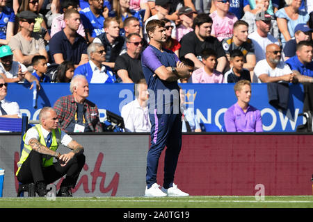 21 septembre 2019, King Power Stadium, Leicester, Angleterre ; football Premier League, Leicester City vs Tottenham Hotspur Tottenham Hotspur : Manager, Mauricio Pochettino Crédit : Jon Hobley/News Images images Ligue de football anglais sont soumis à licence DataCo Banque D'Images