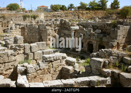 Ancienne Corinthe ruines, Grèce Banque D'Images