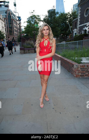 Vu arrivant pour Lucie Donlan Peng, lancement de cheveux Jin bo Droit, ville, Londres. Dorsett 21.08.19 Avec : Victoria Brown Où : London, Royaume-Uni Quand : 21 août 2019 Source : WENN.com Banque D'Images