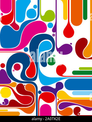 Résumé Contexte de fluide de formes colorées. Comme driping peinture mélange formes ensemble. Banque D'Images