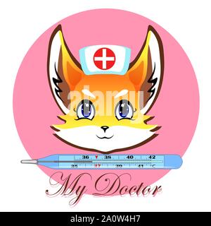 Logotype vectoriel des services médicaux pour les enfants des hôpitaux et publicité Illustration de Vecteur