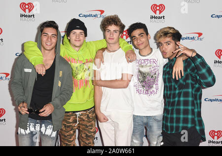 LAS VEGAS, NV - 21 SEPTEMBRE : Brady Tutton, Sergio Calderon, a appelé l'Ramos, Chance Perez et Conor Michael dans la vie réelle de participer à l'iHeartRadio Music Festival à T-Mobile Arena le 21 septembre 2019 à Las Vegas, Nevada. Photo : imageSPACE/MediaPunch Banque D'Images