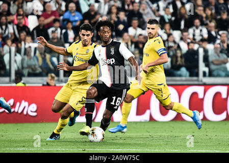 Turin, Italie. Sep 21, 2019. de la Juventus en action au cours de la série d'un match de football entre la Juventus et l'Hellas Vérone. La Juventus a gagné 2-1 à l'Allianz Stadium, à Turin, Italie 21 septembre 2019 (Photo par Alberto Gandolfo/Pacific Press) Credit : Pacific Press Agency/Alamy Live News Banque D'Images