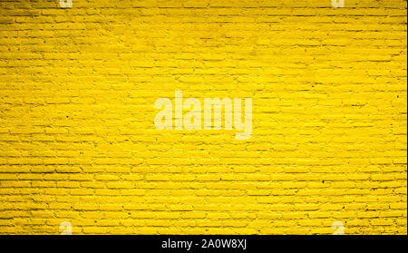 Vieux mur de briques jaunes. Seamless Texture Mosaïque Banque D'Images