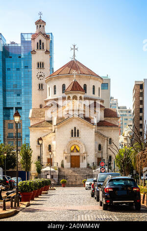 Cathédrale de Saint Elias et saint Grégoire l'Illuminateur, l'Eglise Arménienne Catholique, Beyrouth, Liban Banque D'Images