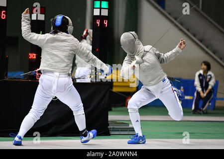 Gymnase du Parc Olympique Komazawa, Tokyo, Japon. Sep 21, 2019. Sakika Uemura, 21 septembre 2019 - Escrime : Toutes le Japon d'Escrime le sabre féminin au Parc Olympique Komazawa Gymnase, Tokyo, Japon. Credit : MATSUO.K/AFLO SPORT/Alamy Live News Banque D'Images