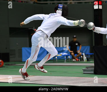 Gymnase du Parc Olympique Komazawa, Tokyo, Japon. Sep 21, 2019. Ryu Matsumoto, le 21 septembre 2019 - Escrime : Toutes le Japon d'Escrime l'épée masculine au gymnase du Parc Olympique Komazawa, Tokyo, Japon. Credit : MATSUO.K/AFLO SPORT/Alamy Live News Banque D'Images