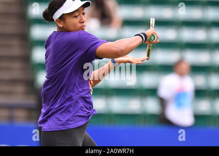 Naomi Osaka (Japon), le 22 septembre 2019 - Tennis : la pratique, à l'ITC Centre de tennis au cours de 2019 d'Utsubo TORAY PAN PACIFIC OPEN TENNIS TOURNAMENT, à Osaka au Japon. (Photo par SportsPressJP/AFLO) Banque D'Images