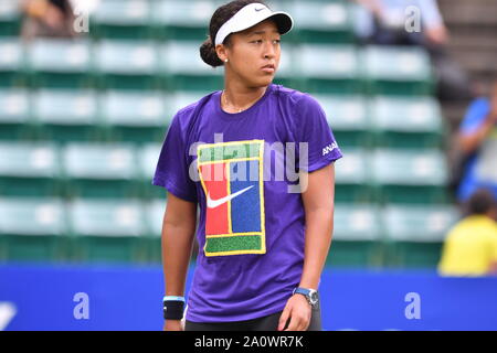 Naomi Osaka (Japon), le 22 septembre 2019 - Tennis : la pratique, à l'ITC Centre de tennis au cours de 2019 d'Utsubo TORAY PAN PACIFIC OPEN TENNIS TOURNAMENT, à Osaka au Japon. (Photo par SportsPressJP/AFLO) Banque D'Images