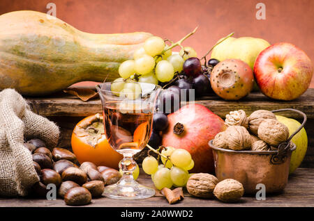 Still Life.fruits d'automne, les couleurs et les saveurs Banque D'Images