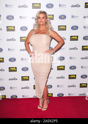 Londres, Royaume-Uni. Sep 21, 2019. Kerry Katona assiste à la Paul Strank Charity Gala des étoiles filantes hospices pour enfants et les rayons du soleil la charité à la Banque d'Angleterre Sports Centre à Londres. Credit : SOPA/Alamy Images Limited Live News Banque D'Images